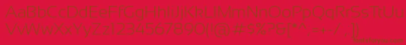 SansationLight Font – Brown Fonts on Red Background