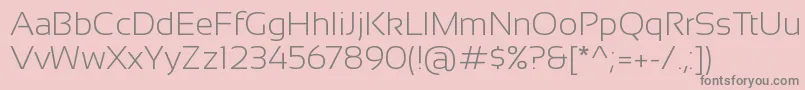 SansationLight Font – Gray Fonts on Pink Background