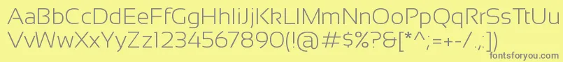 SansationLight Font – Gray Fonts on Yellow Background