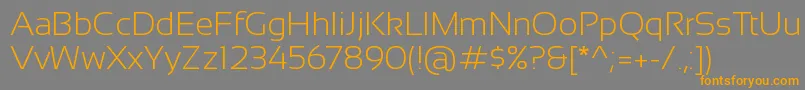SansationLight Font – Orange Fonts on Gray Background