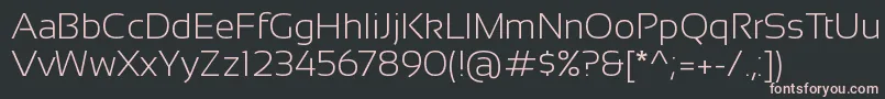 SansationLight Font – Pink Fonts on Black Background