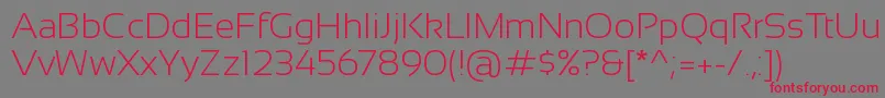 SansationLight Font – Red Fonts on Gray Background