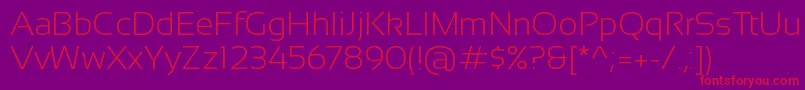 SansationLight Font – Red Fonts on Purple Background