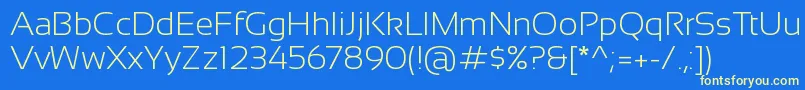 SansationLight Font – Yellow Fonts on Blue Background