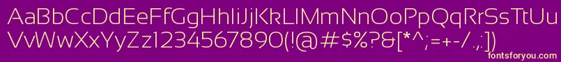 SansationLight Font – Yellow Fonts on Purple Background