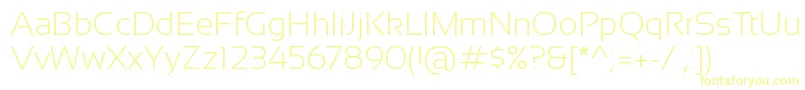 SansationLight Font – Yellow Fonts on White Background