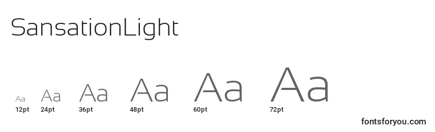 SansationLight Font Sizes
