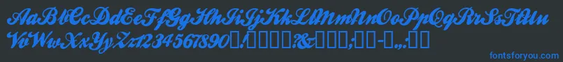 Ballw Font – Blue Fonts on Black Background