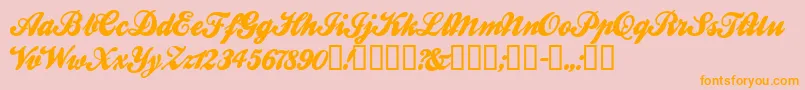 Ballw Font – Orange Fonts on Pink Background