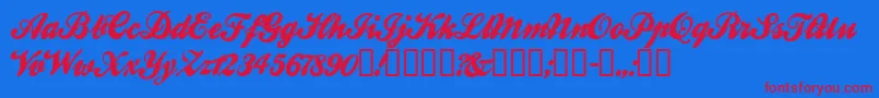 Ballw Font – Red Fonts on Blue Background