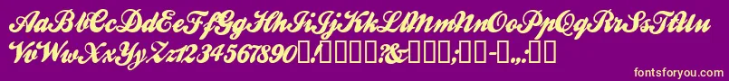 Ballw Font – Yellow Fonts on Purple Background