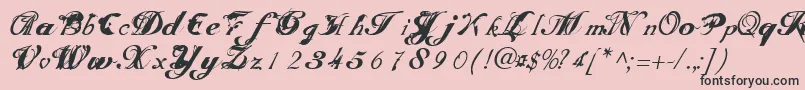Scrit Font – Black Fonts on Pink Background