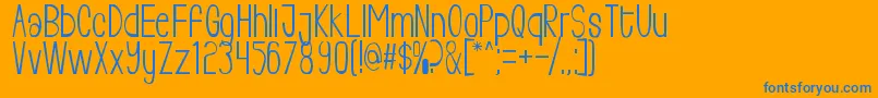 Livingfree Font – Blue Fonts on Orange Background