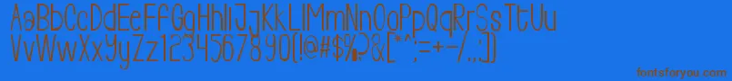 Livingfree Font – Brown Fonts on Blue Background