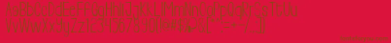 Livingfree Font – Brown Fonts on Red Background