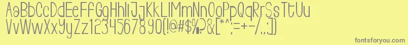 Livingfree Font – Gray Fonts on Yellow Background