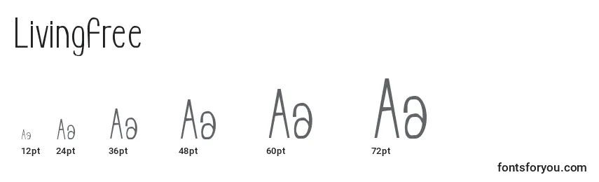 Livingfree Font Sizes
