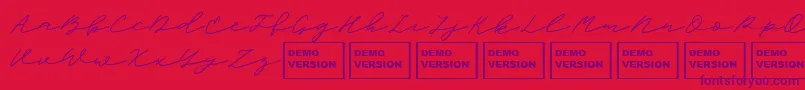 Шрифт ScandiloverScript – фиолетовые шрифты на красном фоне