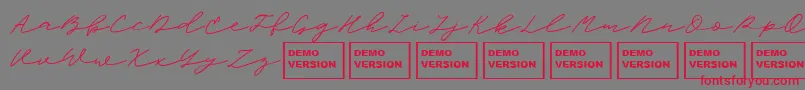 ScandiloverScript Font – Red Fonts on Gray Background