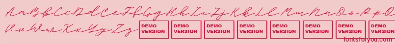ScandiloverScript Font – Red Fonts on Pink Background