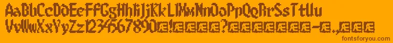 8bitlim Font – Brown Fonts on Orange Background