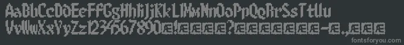 8bitlim Font – Gray Fonts on Black Background