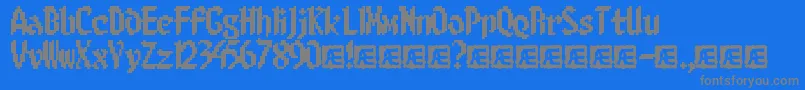 8bitlim-Schriftart – Graue Schriften auf blauem Hintergrund