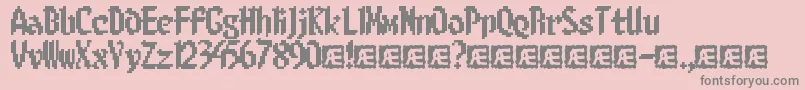 8bitlim Font – Gray Fonts on Pink Background
