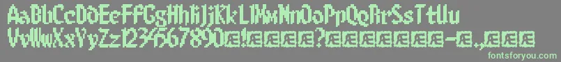 8bitlim Font – Green Fonts on Gray Background