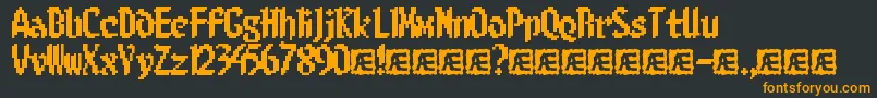 8bitlim Font – Orange Fonts on Black Background