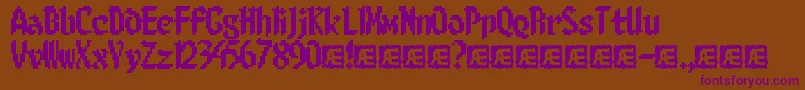 8bitlim Font – Purple Fonts on Brown Background