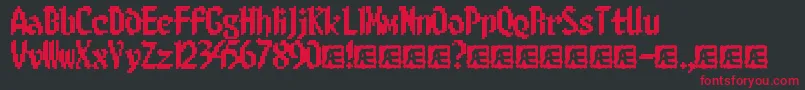 8bitlim Font – Red Fonts on Black Background