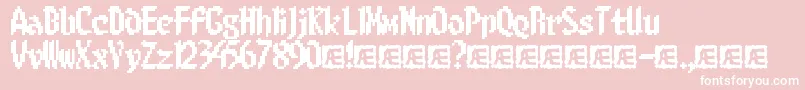 8bitlim Font – White Fonts on Pink Background