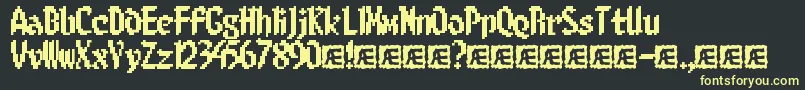 8bitlim Font – Yellow Fonts on Black Background