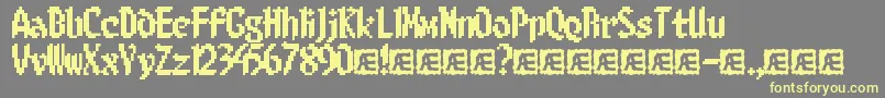 8bitlim Font – Yellow Fonts on Gray Background