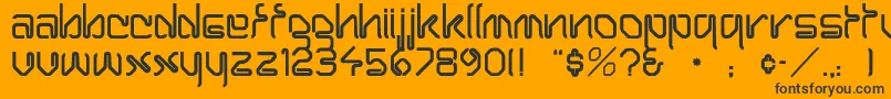 Bobbipin Font – Black Fonts on Orange Background