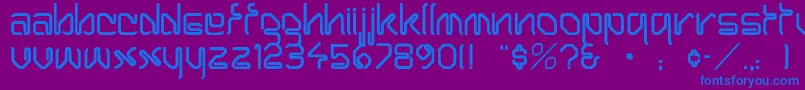 Bobbipin Font – Blue Fonts on Purple Background