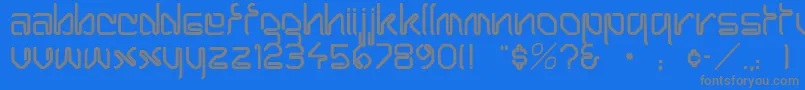 Bobbipin Font – Gray Fonts on Blue Background