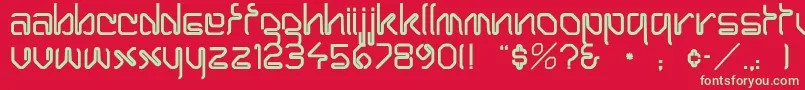 Bobbipin Font – Green Fonts on Red Background