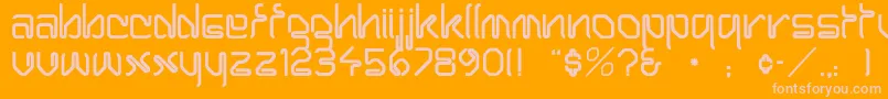 Bobbipin Font – Pink Fonts on Orange Background