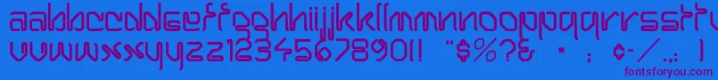 Bobbipin Font – Purple Fonts on Blue Background