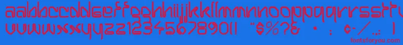 Bobbipin Font – Red Fonts on Blue Background