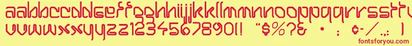 Bobbipin Font – Red Fonts on Yellow Background