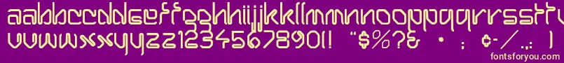 Bobbipin Font – Yellow Fonts on Purple Background