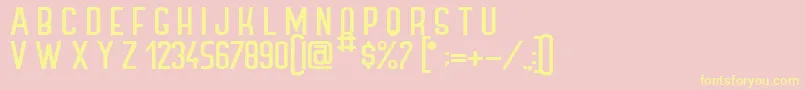 TheCuriousIncident Font – Yellow Fonts on Pink Background