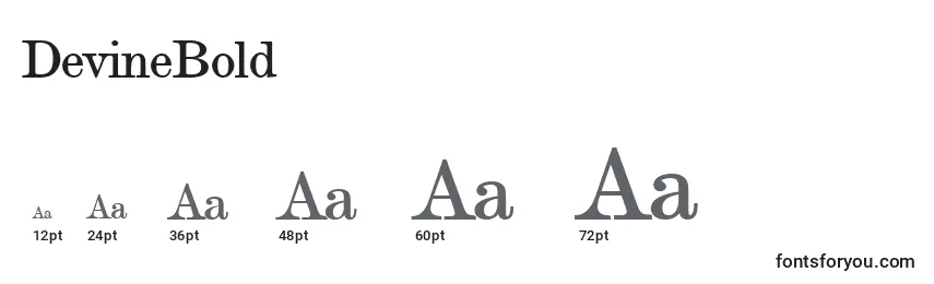 DevineBold Font Sizes