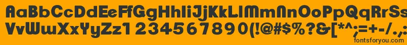 ClementepdaqUltrabold Font – Black Fonts on Orange Background