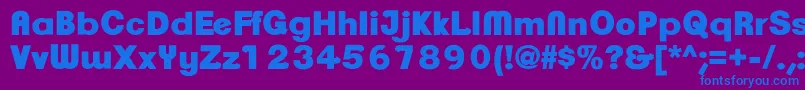 フォントClementepdaqUltrabold – 紫色の背景に青い文字
