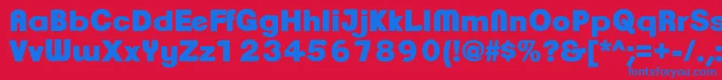 ClementepdaqUltrabold Font – Blue Fonts on Red Background