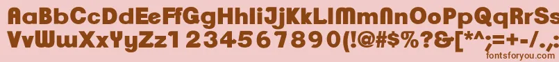 ClementepdaqUltrabold Font – Brown Fonts on Pink Background